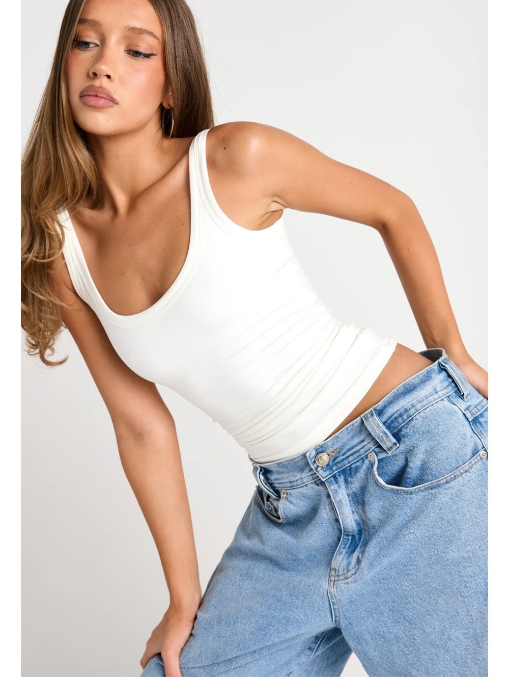 All For Mimi White Tank Top - Picture 4 of 6